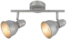 Aplica cu 2 spoturi design industrial THELMA argintiu antic 5387 RX