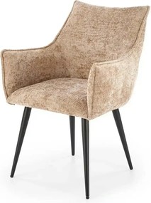 Scaun K559, bej/negru, stofa clasica/metal, 60x59x85 cm