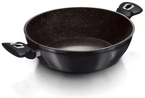 Cratiță marmorată cu capac 30 cm, 4.8 L Berlinger Haus Carbon Pro Collection BH 7111, antiaderentă cu titan, potrivită pentru inducție