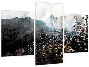 Tablou - Ilustrație de flori sălbatice (90x60 cm)