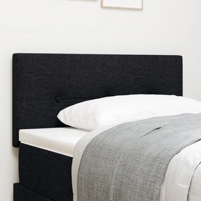 vidaXL Tăblie cu LED cu lumini cu bandă LED Negru 90 cm țesătură