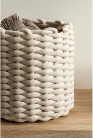 Coș de depozitare din material textil ø 25x25 cm Peach Skin Round M – Bigso