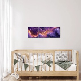 Tablou - Nebuloasa purpurie (cu ceas) (90x30 cm)