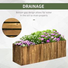 Outsunny Wooden Raised Garden Flower Bed Vegetable Plant Backyard Elevated Planter Box | Aosom Romania
