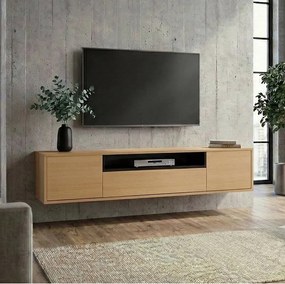 Comoda TV suspendata LOFT 150cm natur/ negru