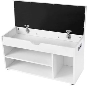 Raft pentru încălțăminte cu bancă White Rustik