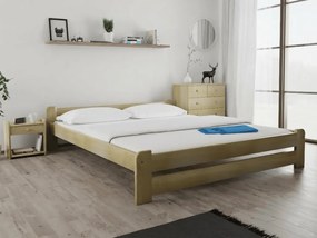 Pat Emily 180x200 cm, pin Saltele: Fara saltea, Somiera pat: Cu lamele drepte