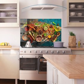 Panou Sticla Bucatarie, 60x80cm, Protectie aragaz, Antistropi, Termorezistent, Alimente, Condimente, Seasonings Mix
