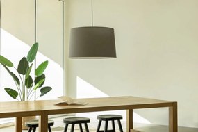 Lustra suspendata XL abajur textil 64cm WINDSOR negru, gri