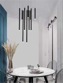 Lustra cu 10 pendule LED design tubular TRIMLE