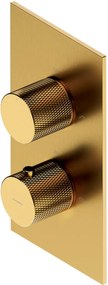 Omnires Contour baterie cadă-duș ascuns cu termostat auriu CT8036GLB