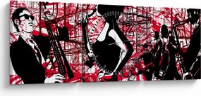 Tablou - Jazz (cu ceas) (90x30 cm)