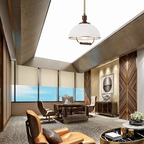 Lustr rabatabil RAMONA 1xE27/60W/230V bej/tm. maro