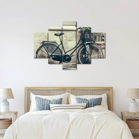 Tablou - Bicicleta de epocă cu flori (150x105 cm)