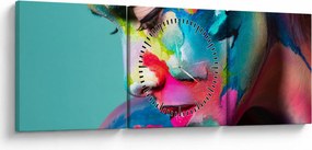 Tablou - Body art (cu ceas) (90x30 cm)