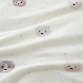 Lenjerie de pat pentru copii maro-crem din micropluș/cocolino pentru pat de o persoană 135x200 cm Cosy Bear – Catherine Lansfield