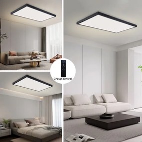 Brilagi-LED Aplică de baie reglabilă FRAME SMART LED/96W/230V IP44 negru + telecomandă