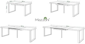 Mazzoni AVELLA Stejar Maro - MASĂ LOFT PENTRU LIVING/SUFRAGERIE EXTENSIBILĂ până la 310 cm!