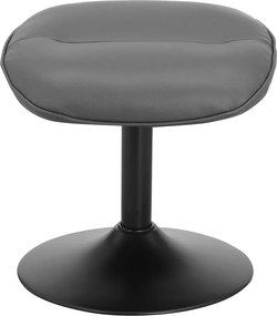 Fotoliu cu taburet gri de relaxare cu tapițerie din imitație de piele Istad – Støraa