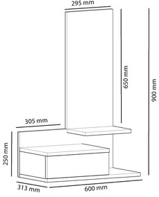 Mobilier hol Totutu 1 (stejar + antracit). 1093871