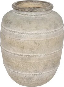 Vază decorativă, stil modern minimalist, culoare naturală, din magnezie, „Magnesia”