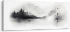 Tablou - pictură cu cerneală de peisaj (120x50 cm)