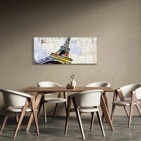 Tablou - Arta digitală a Turnului Eiffel (120x50 cm)