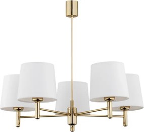 Brilagi - Candelabru cu tijă MONTE 5xE27/60W/230V crem/auriu