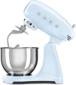 Mixer planetar SMEG SMF03PBEU, 800 W, 4,8 l, 10 viteze, Functie de pornire treptata, Albastru pastel