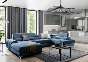 Colțar lemn masiv Formă U Extensibil Levi 347x202cm