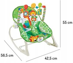 Scaun balansoar pentru copii ECOTOYS în verde 3in1