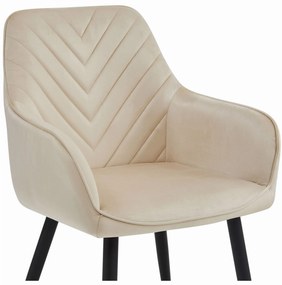 Scaun de masa NANA VELVET, crem