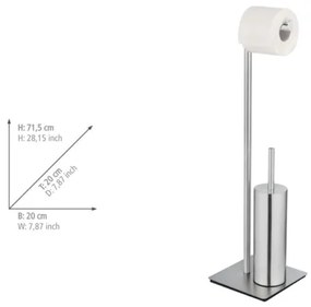 WENKO 25378100 - Perie WC RECCO 20 x 71,5 cm satinat