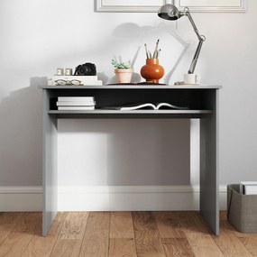 HOMCOM Birou pentru calculator simplu compact cu 1 etajeră, PAL, dim. 90l x 50P x 74H cm, gri | Aosom Romania