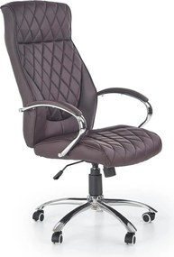 Scaun de birou HILTON, maro, piele ecologica, 60x72x118/126 cm