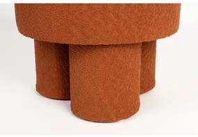 Taburet cărămiziu cu tapițerie din țesătură bouclé Marcos – White Label