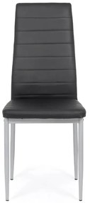 Scaun bucătărie negru BUC 263 din piele ecologică cu cadru metalic