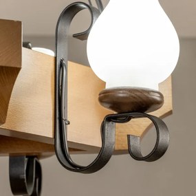 Lustră pe lanț Brilagi QUEEN 3xE14/40W/230V fag/nuc