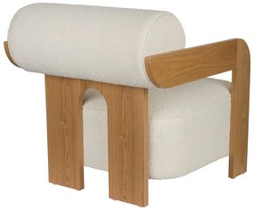 Fotoliu bej cu tapițerie din țesătură bouclé Oolong – Zuiver