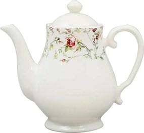 Ceainic din ceramica, cu model, Fleurs Champs