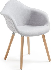 Scaun elegant in stil nordic cu tapiterie gri deschis, KENNA C631JQ14 JG