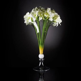 Aranjament floral elegant din crini de camera albi, VULCANO IVORY AMARYLLIS, 110cm 1141182.95