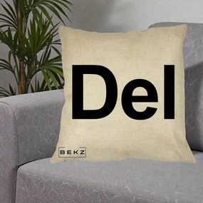 Perna Personalizata Tasta Del Tipografie Bold, 40x40 cm, Crem, Husa Detasabila, Perna Inclusa, BEKZ®