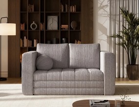 Canapea Kastol , light gri velour extensibil, 137x71x74 cm – Modullo 04