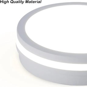 Brilagi - Lampă LED de exterior BENE cu senzor, 24 W, 230 V, Ø 26 cm, alb, IP54