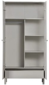 Șifonier gri deschis din lemn de pin 100x195 cm Madu – WOOOD