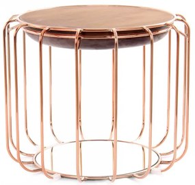Taburet tapitat/masuta de cafea rotund/a Comfortable 50x50x45 cm lila
