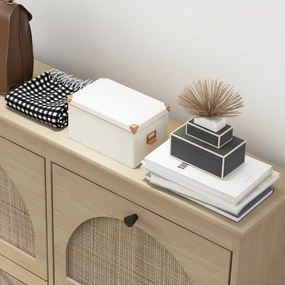 HOMCOM Pantofar 4 clapete 20 perechi raft reglabil stil boem picioare lemn masiv 105 x 24 x 97,5 cm natural | Aosom Romania