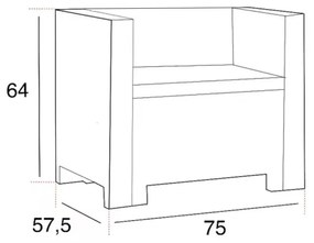 Set mobilier de grădină City cu 5 locuri, maro