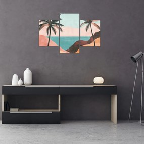 Tablou - Palmieri la mare (90x60 cm)